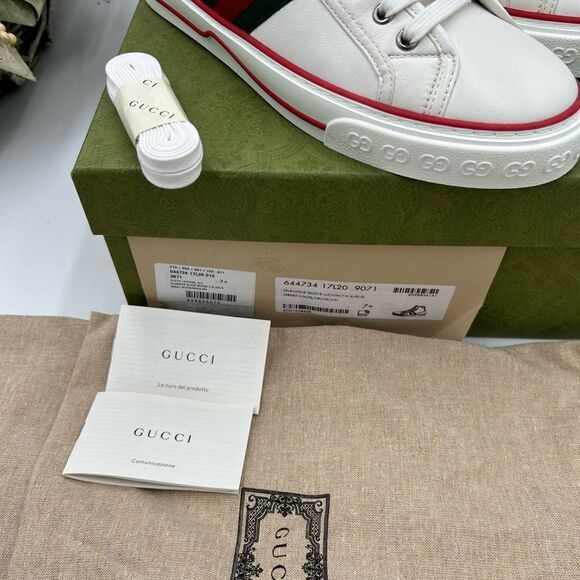 Men’s Gucci high top 1977 tennis sneakers size 7.5 fits 8.5 US made in Italy - Picture 4 of 10